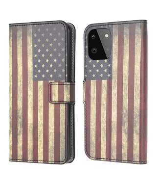 Amerikaanse Vlag Bookcase Hoesje Samsung Galaxy A22 (5G)