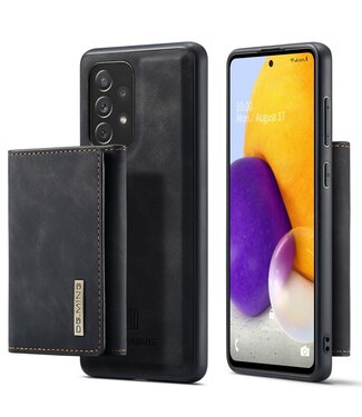 DG.Ming Zwart 2 in 1 Kickstand Faux Lederen Hoesje Samsung Galaxy A72