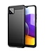 Mofi MOFI Zwart Carbon TPU Hoesje voor de Samsung Galaxy A22 (5G)