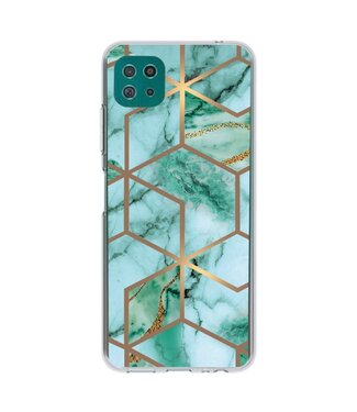 Groen / Goud Marmer TPU Hoesje Samsung Galaxy A22 (5G)