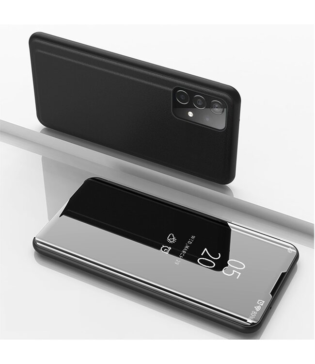 Zwart Spiegel Bookcase Hoesje voor de Samsung Galaxy A52(s) 4G/5G