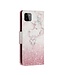 Roze Marmer Bookcase Hoesje voor de Samsung Galaxy A22 (5G)