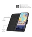 Zwarte Bloemen Bookcase Hoesje voor de Samsung Galaxy A22 (5G)