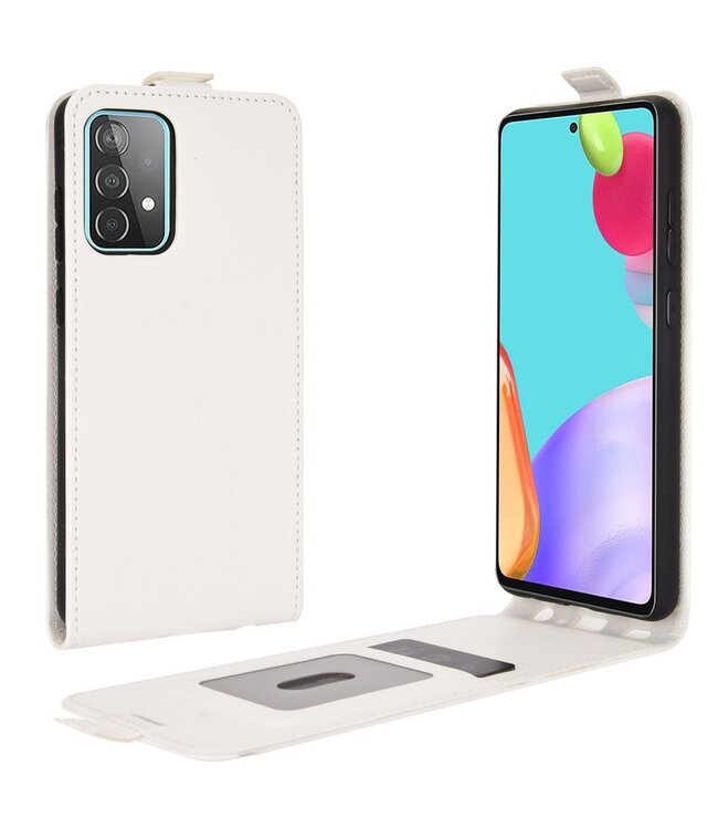 Wit Flipcase Hoesje voor de Samsung Galaxy A52(s) 4G/5G