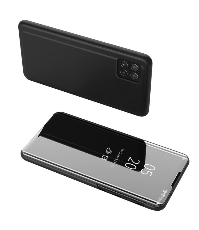 Zwart Spiegel Bookcase Hoesje voor de Samsung Galaxy A22 (5G)
