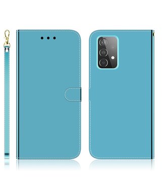 Blauw Spiegel Bookcase Hoesje Samsung Galaxy A52(s) 4G/5G