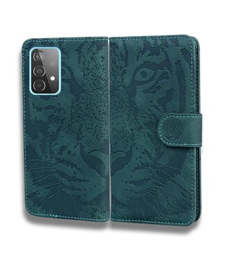 Groen Tijger Bookcase Hoesje Samsung Galaxy A52(s) 4G/5G