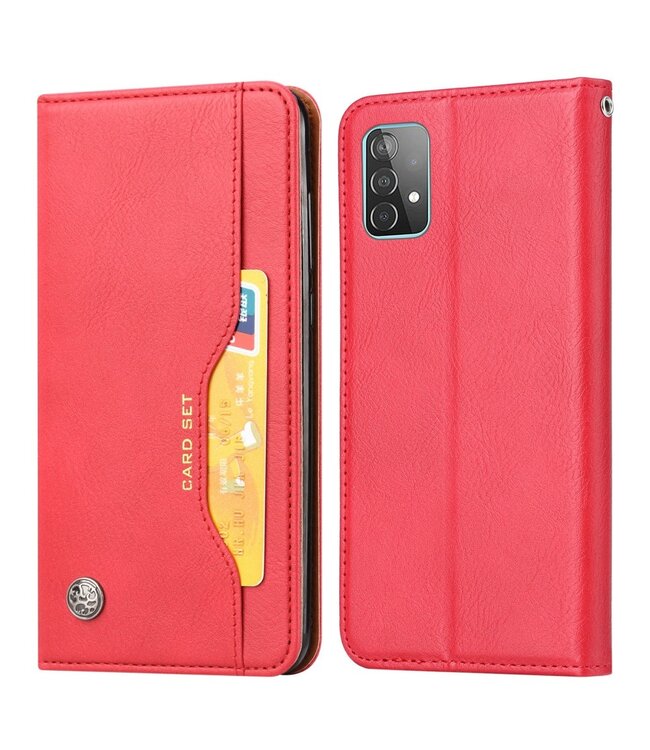 Rood Bookcase Hoesje voor de Samsung Galaxy A52(s) 4G/5G