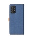 Blauw Stoffen Bookcase Hoesje voor de Samsung Galaxy A52(s) 4G/5G