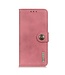 Khazneh Khazneh Roze Retro Bookcase Hoesje voor de Samsung Galaxy A32 4G