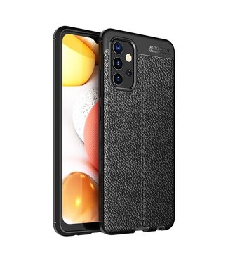 Zwart Lychee TPU Hoesje Samsung Galaxy A32 4G