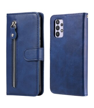 Blauw Portemonnee Bookcase Hoesje Samsung Galaxy A32 4G