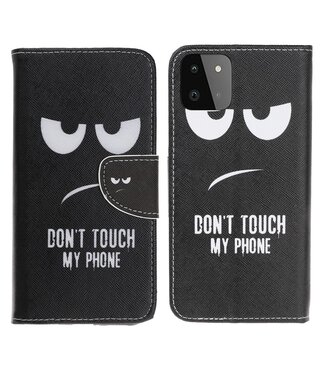 Don't Touch My Phone Bookcase Hoesje Samsung Galaxy A22 (5G)