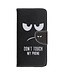 Don't Touch My Phone Bookcase Hoesje voor de Samsung Galaxy A22 (5G)