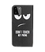 Don't Touch My Phone Bookcase Hoesje voor de Samsung Galaxy A22 (5G)