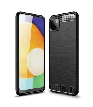 Zwart Carbon TPU Hoesje Samsung Galaxy A22 (5G)