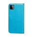 Blauw Marmer Design Bookcase Hoesje voor de Samsung Galaxy A22 (5G)