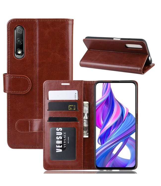 Bruin Bookcase Hoesje voor de Huawei Y9s