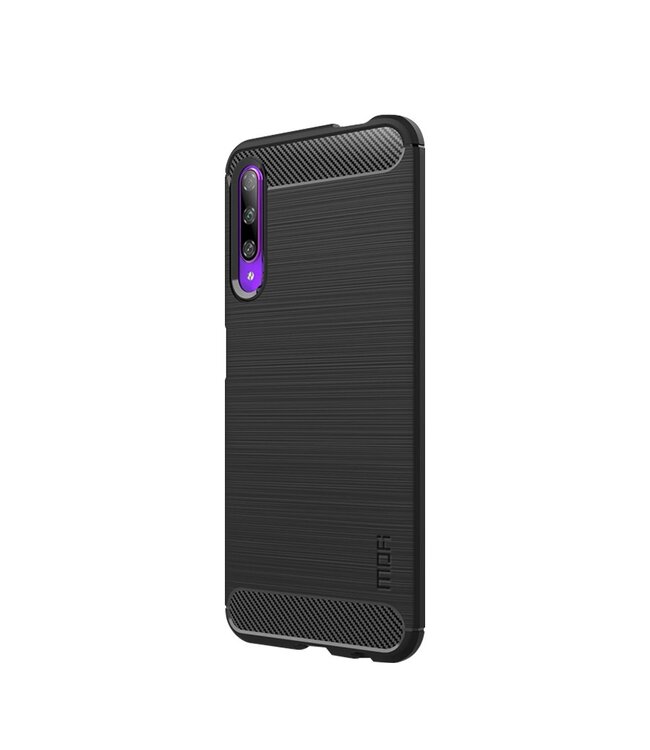 Mofi MOFI Zwart Carbon TPU Hoesje voor de Huawei Y9s