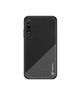 Pinwuyo Zwart Faux Lederen Hybrid Hoesje Huawei Y9s