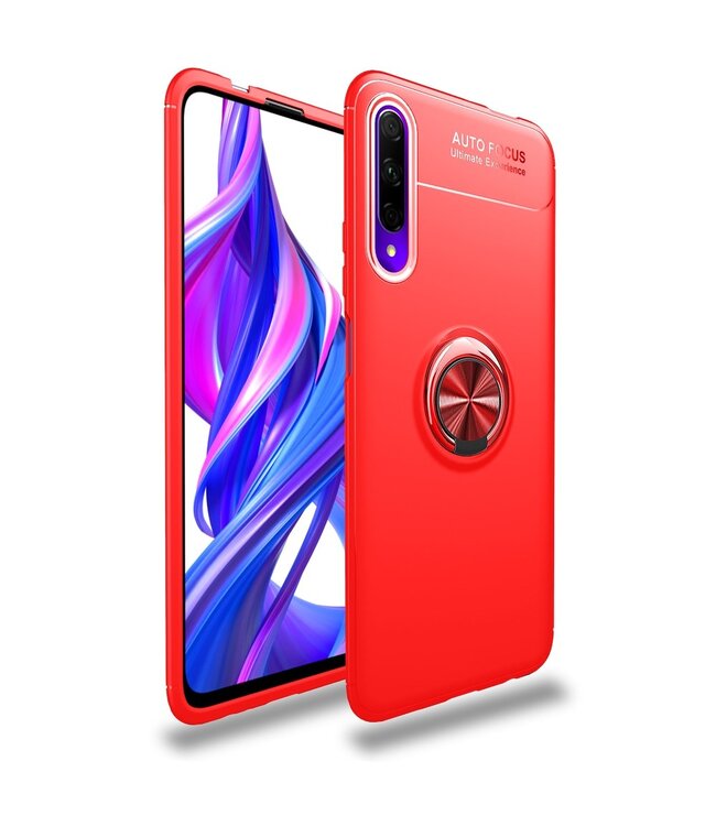 Lenuo Lenuo Rood Ring TPU Hoesje voor de Huawei Y9s