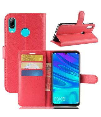 Rood Lychee Bookcase Hoesje Huawei Y7 (2019)