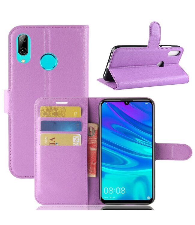 Paars Lychee Bookcase Hoesje voor de Huawei Y7 (2019)