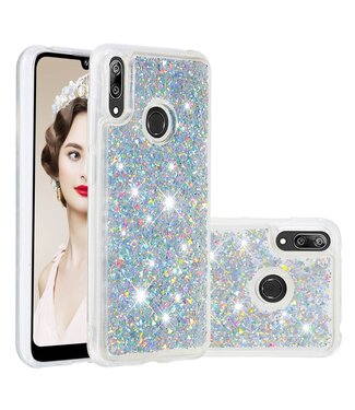 Zilver Glitter TPU Hoesje Huawei Y7 (2019)