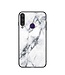 Wit Marmer Design Hardcase Hoesje voor de Huawei Y6p