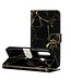 Zwart Marmer Bookcase Hoesje voor de Huawei Y6p