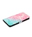 Roze / Blauw Marmer Bookcase Hoesje voor de Huawei Y6p