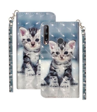 Kitten Bookcase Hoesje Huawei Y6p