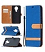 Blauw Jeans Bookcase Hoesje voor de Nokia 3.4