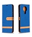 Blauw Jeans Bookcase Hoesje voor de Nokia 3.4
