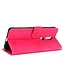 Roze Skin Touch Bookcase Hoesje voor de Nokia 2.4