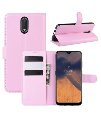 Roze Lychee Bookcase Hoesje Nokia 2.3