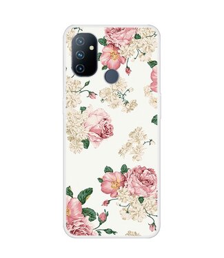 Roze Bloemen TPU Hoesje OnePlus Nord N100