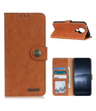 Khazneh Oranje Retro Bookcase Hoesje Nokia 5.4