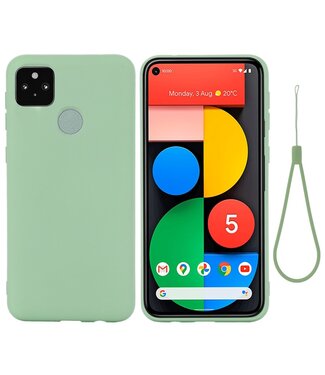 Groen Effen Siliconen Hoesje Google Pixel 5a