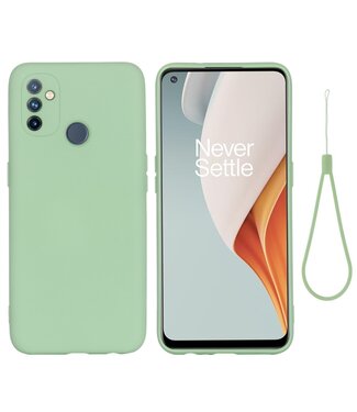 Groen Bandje Siliconen Hoesje OnePlus Nord N100