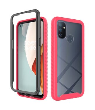 Rood Full Coverage Hybrid Hoesje OnePlus Nord N100