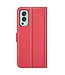Rood Lychee Bookcase Hoesje voor de OnePlus Nord 2