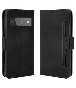 Zwart Wallet Bookcase Hoesje Google Pixel 6