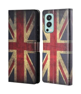 Engelse Vlag Bookcase Hoesje OnePlus Nord 2