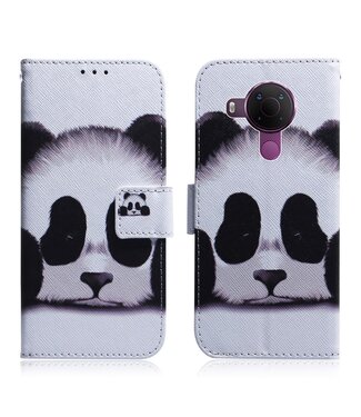 Pandabeer Bookcase Hoesje Nokia 5.4