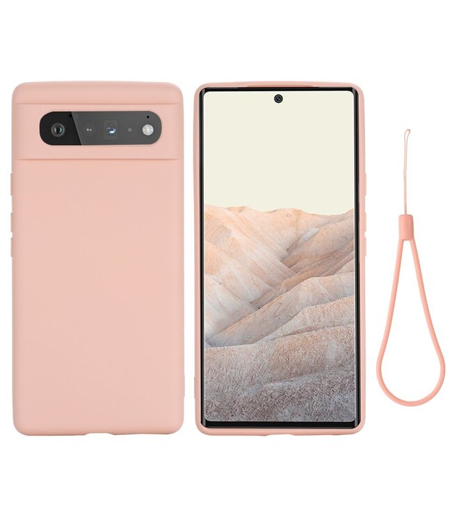 Roze Bandje Siliconen Hoesje voor de Google Pixel 6