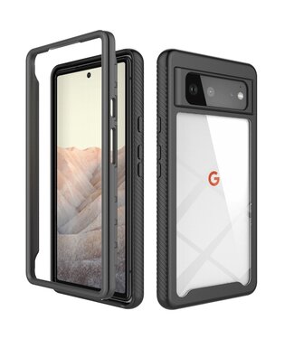 Zwart Full Coverage Hardcase Hoesje Google Pixel 6