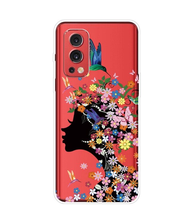 Bloemenmeisje TPU Hoesje voor de OnePlus Nord 2