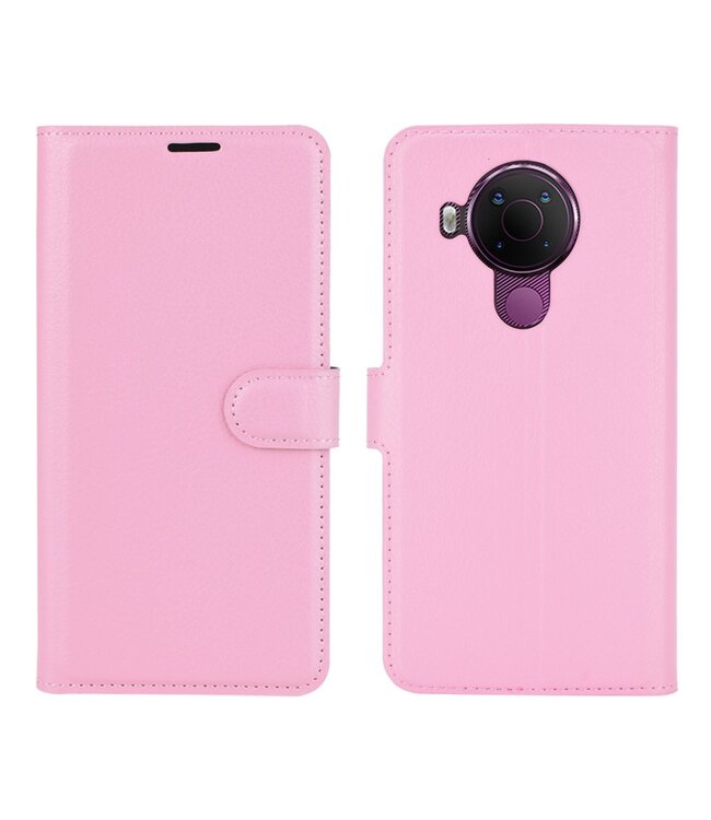 Roze Lychee Bookcase Hoesje voor de Nokia 5.4