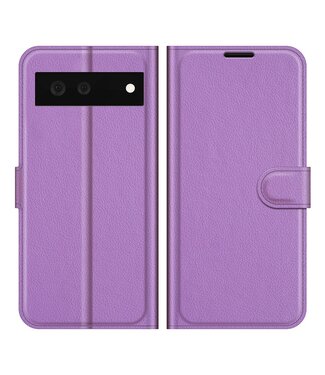 Paars Lychee Bookcase Hoesje Google Pixel 6